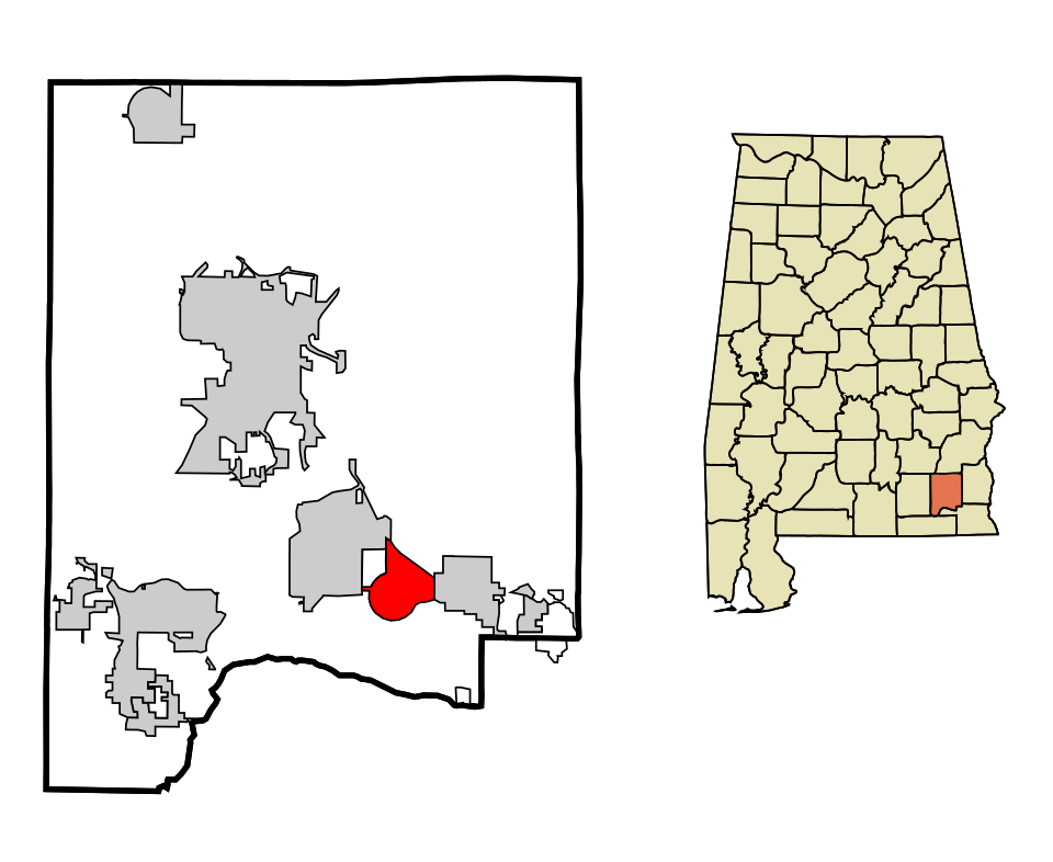Locator map of Pinckard