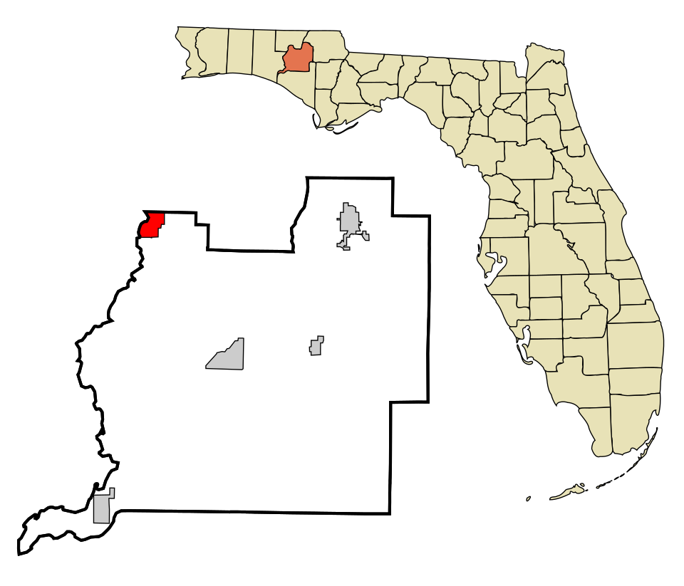 Locator map of Caryville