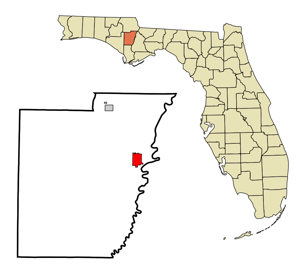 Locator map of Blountstown