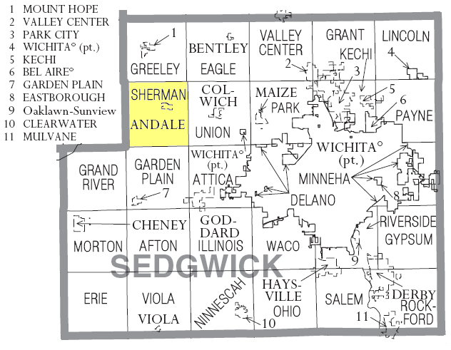 Locator map of Sherman