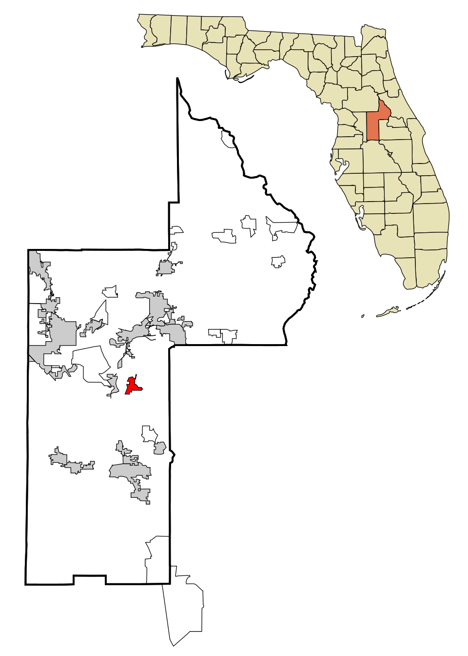 Map of Astatula