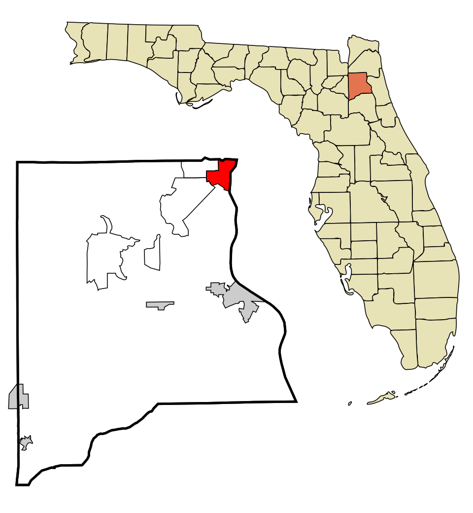 Locator map of Orange Park