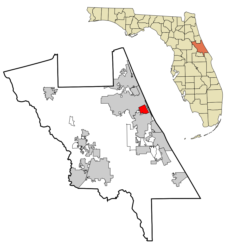 Locator map of South Daytona