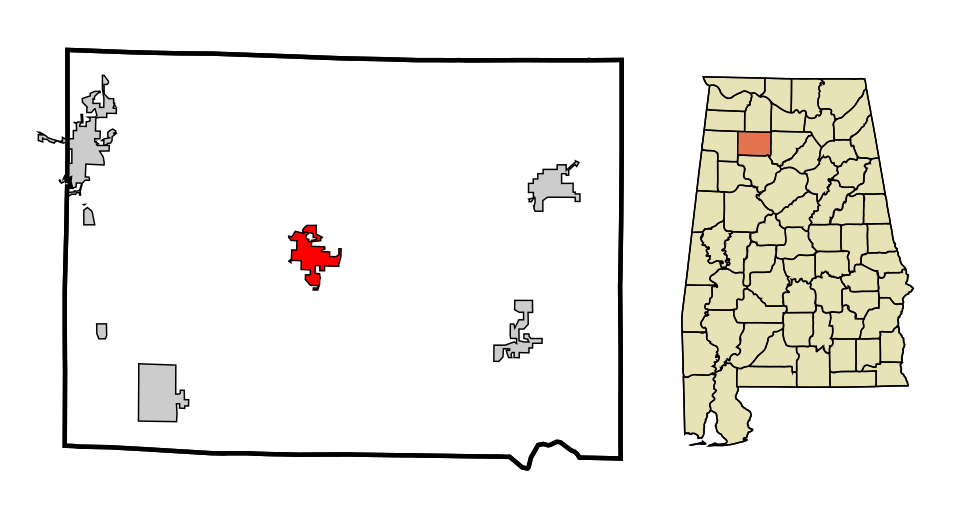 Locator map of Double Springs