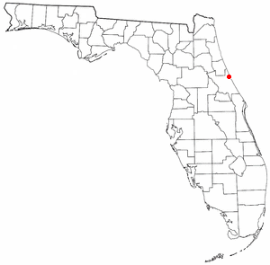 Locator map of Holly Hill