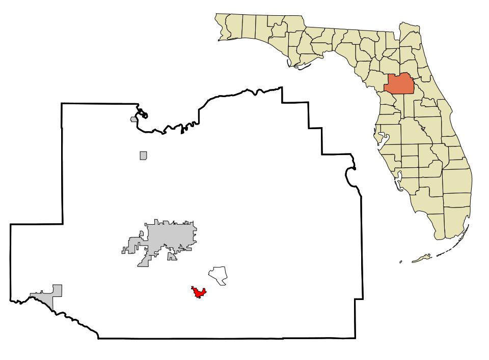 Locator map of Belleview