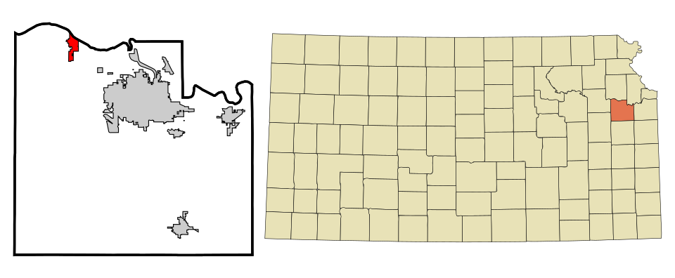 Locator map of Lecompton