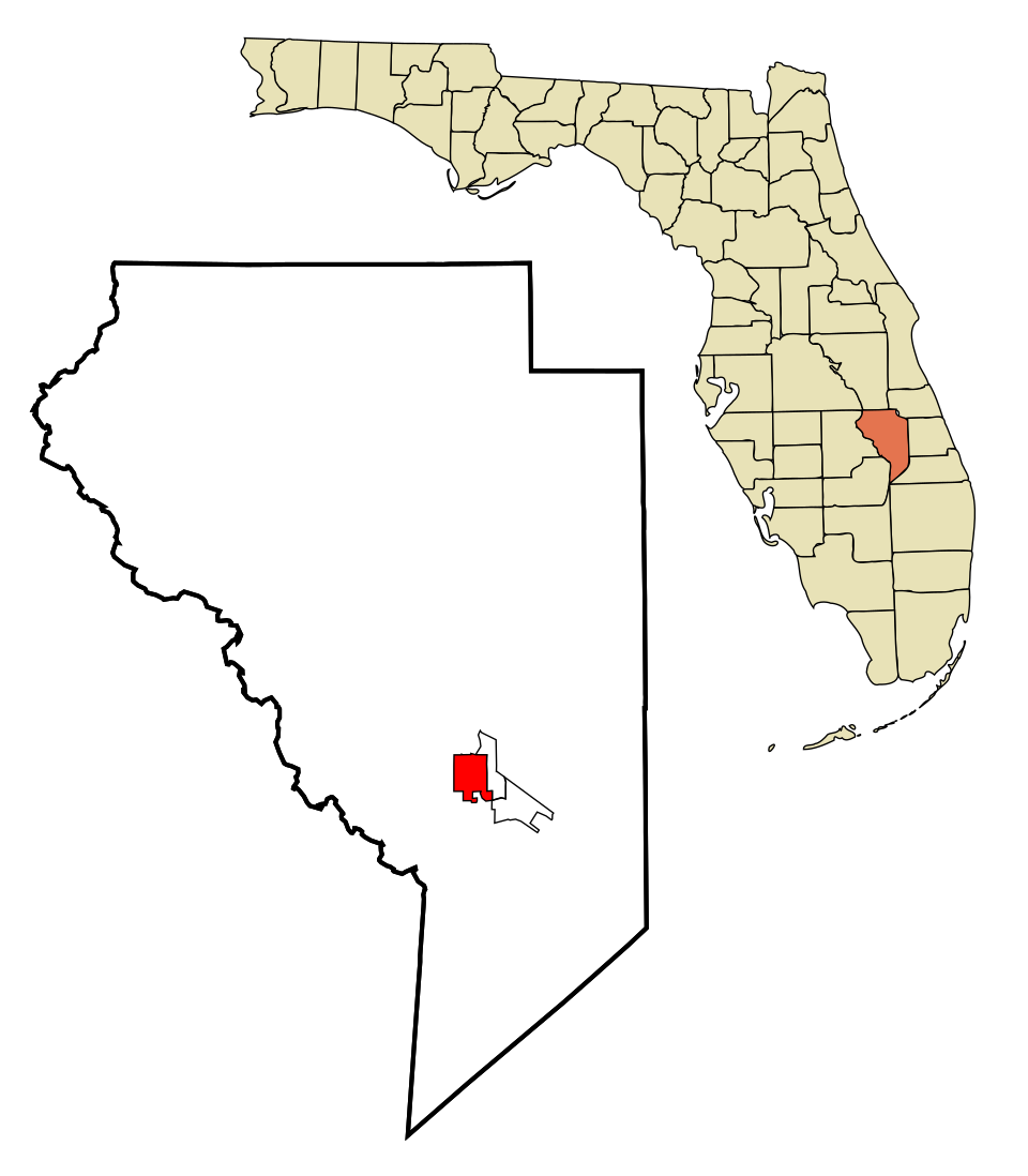 Locator map of Okeechobee