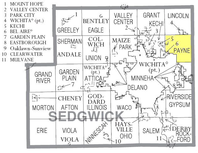 Locator map of Payne