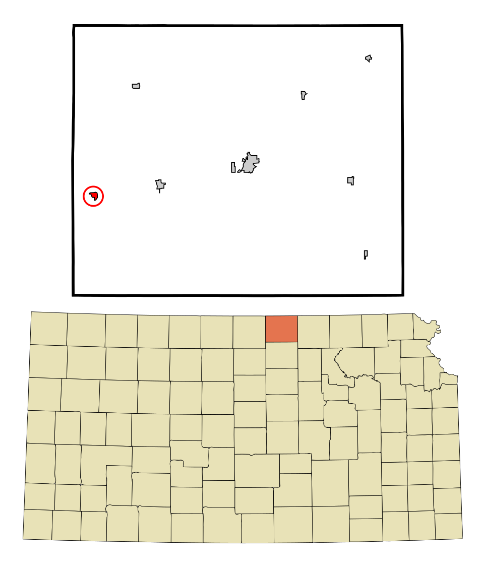 Locator map of Courtland