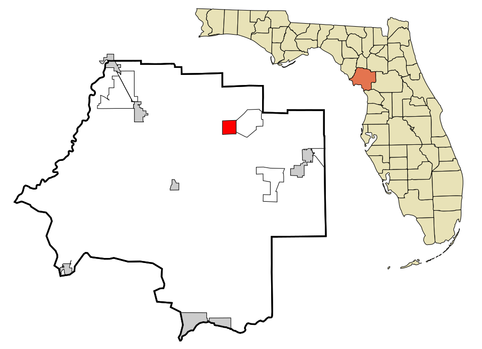 Locator map of Bronson