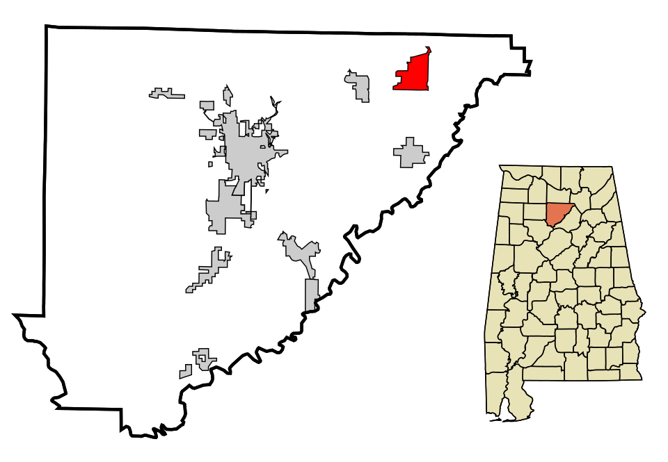 Locator map of Baileyton
