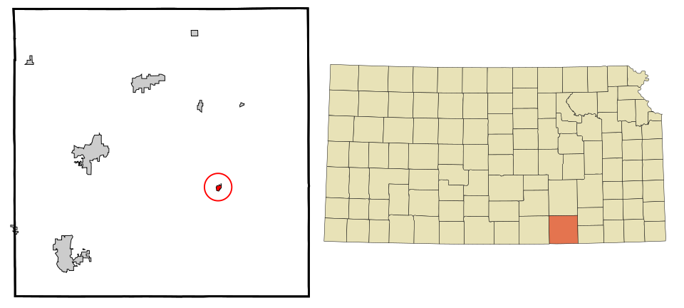 Locator map of Dexter
