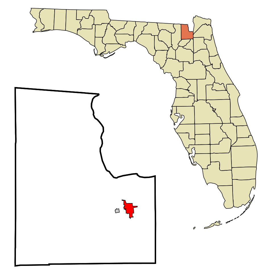 Locator map of Macclenny