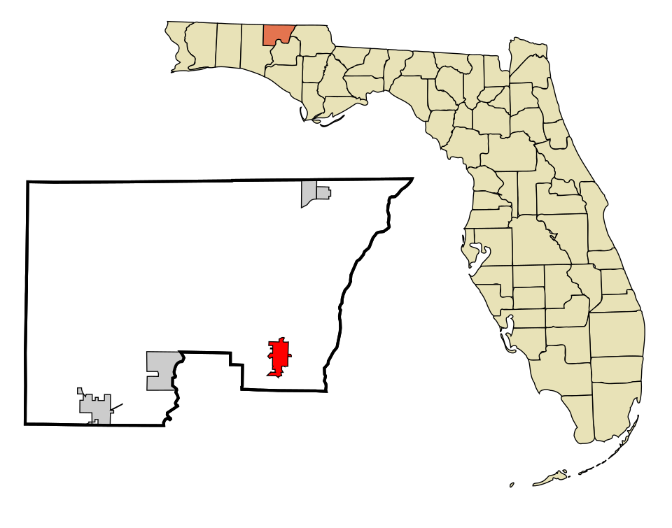 Locator map of Bonifay