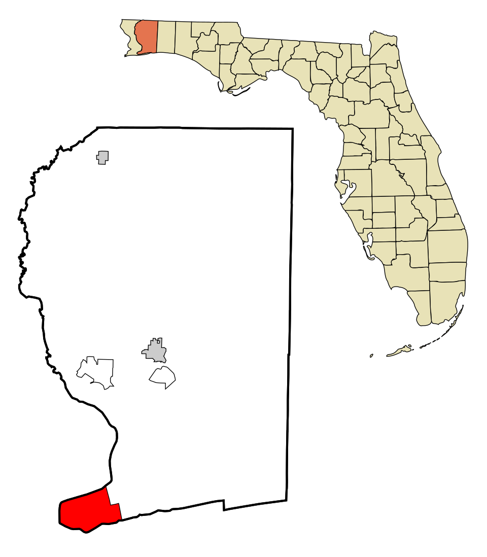 Locator map of Gulf Breeze