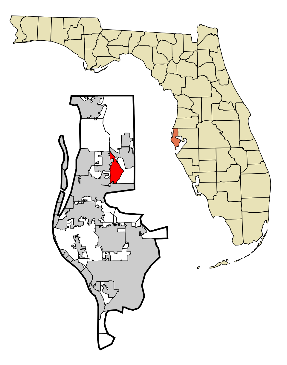 Locator map of Safety Harbor