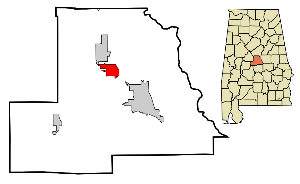 Locator map of Thorsby