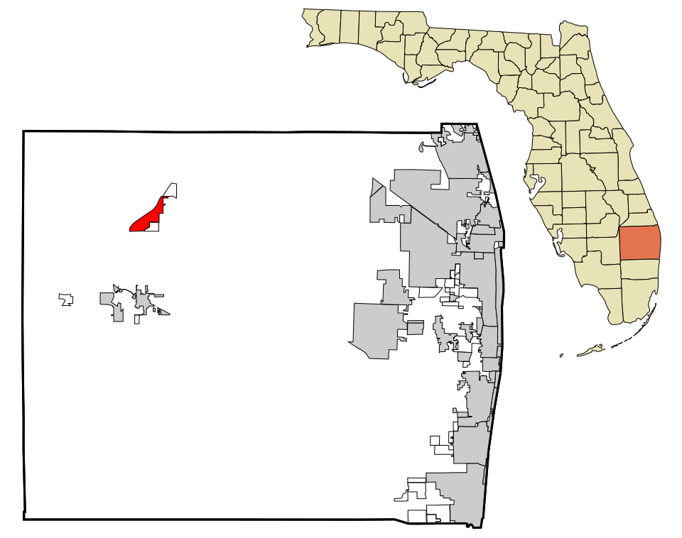 Locator map of Pahokee