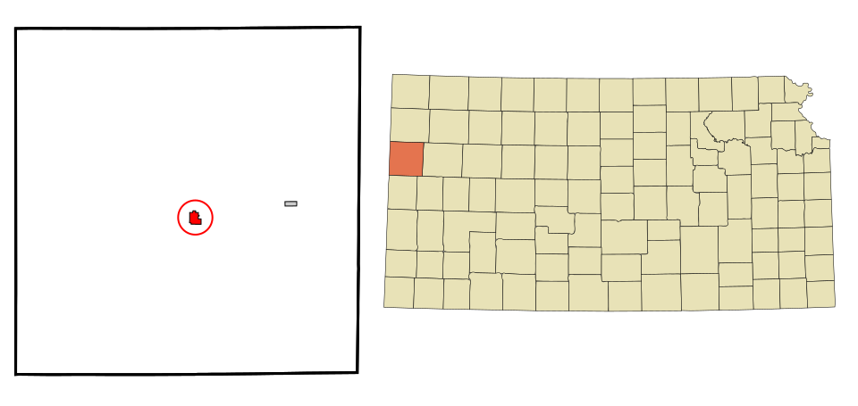 Locator map of Sharon Springs