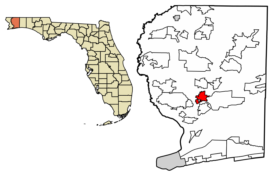 Locator map of Milton