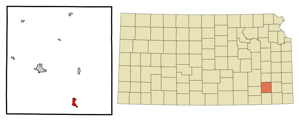 Locator map of Neodesha
