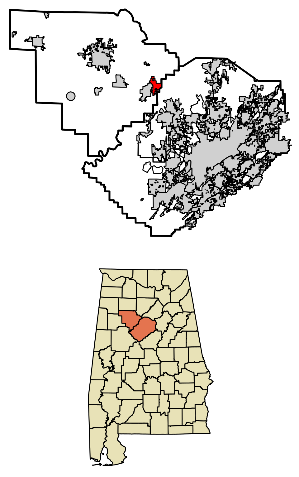 Locator map of Sumiton