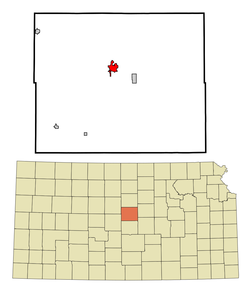 Locator map of Ellsworth