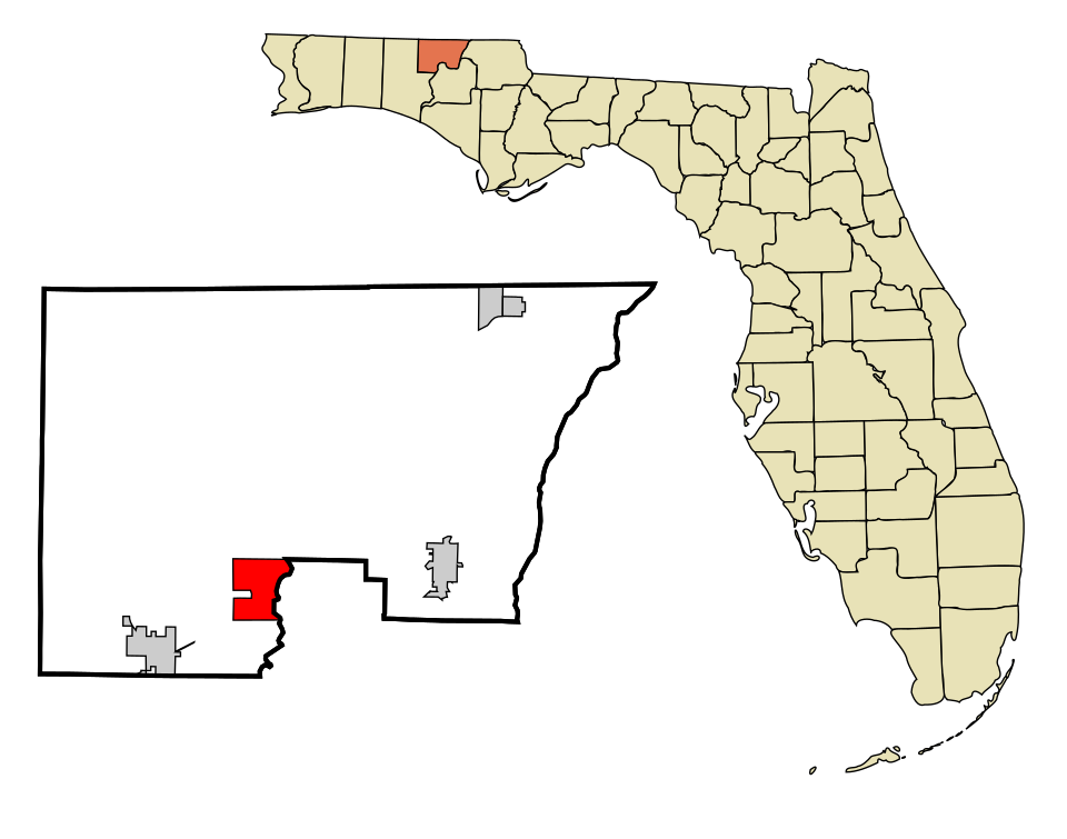 Locator map of Westville
