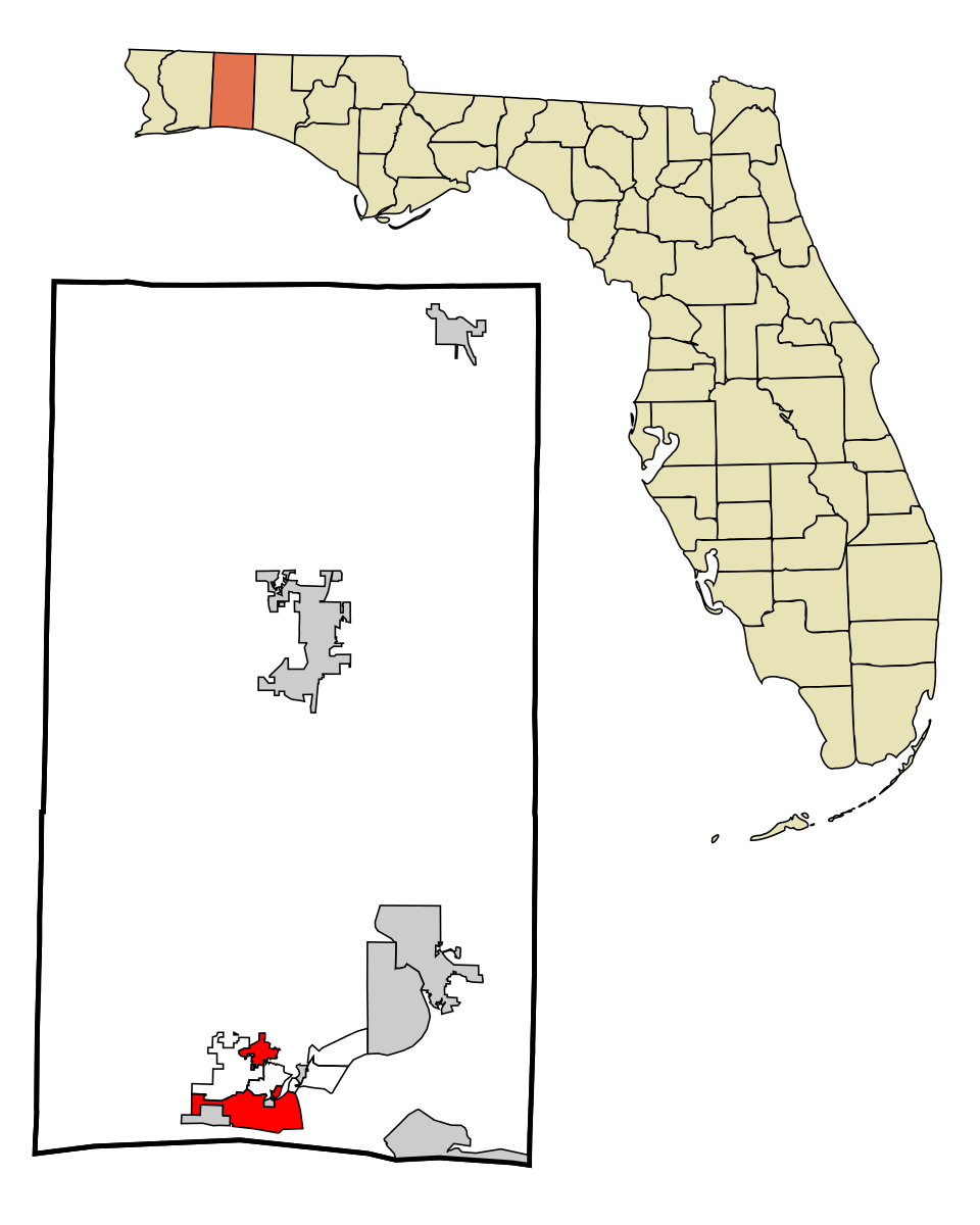Locator map of Fort Walton Beach