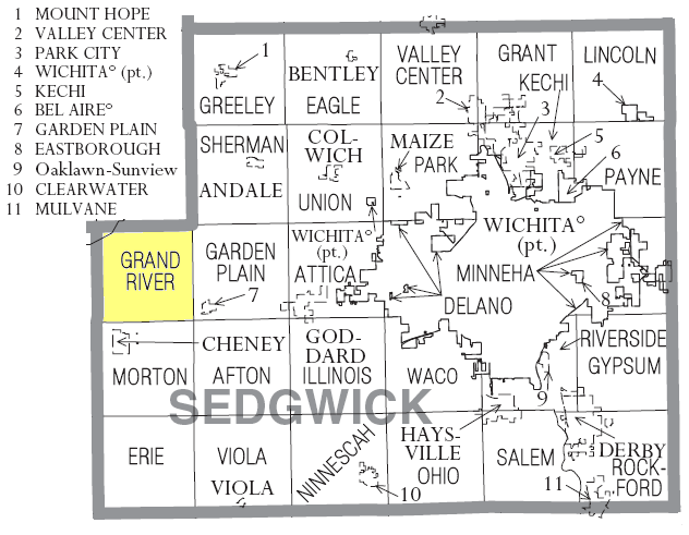 Locator map of Grand River