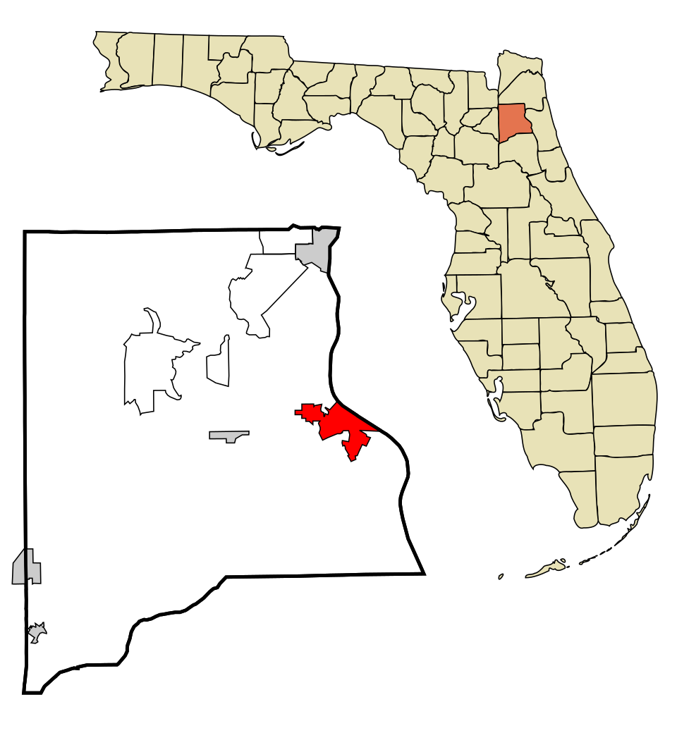 Locator map of Green Cove Springs