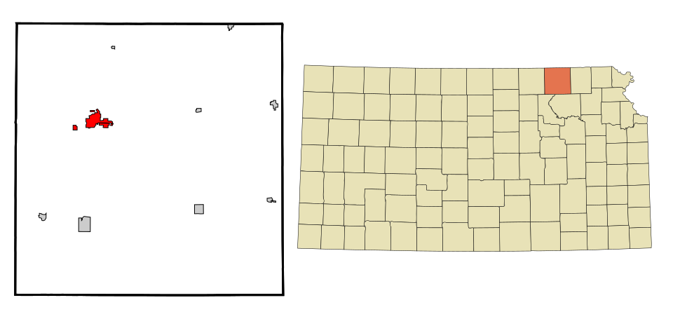 Locator map of Marysville