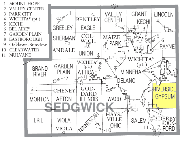 Locator map of Gypsum