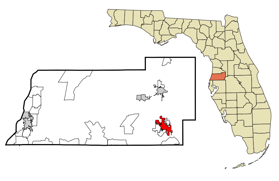 Locator map of Zephyrhills