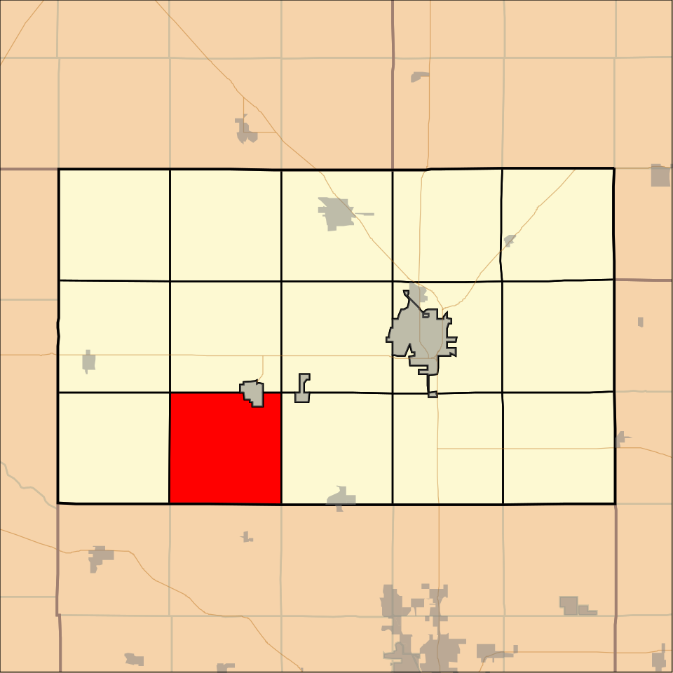 Locator map of Lakin