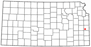 Locator map of Blue Mound