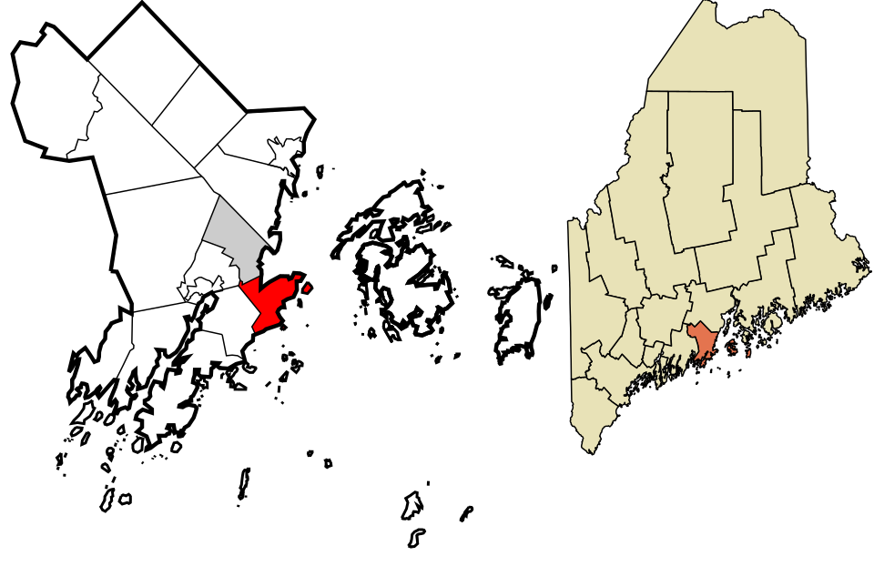 Locator map of Owls Head
