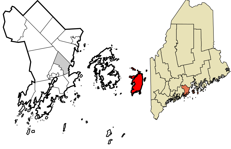 Locator map of Isle au Haut