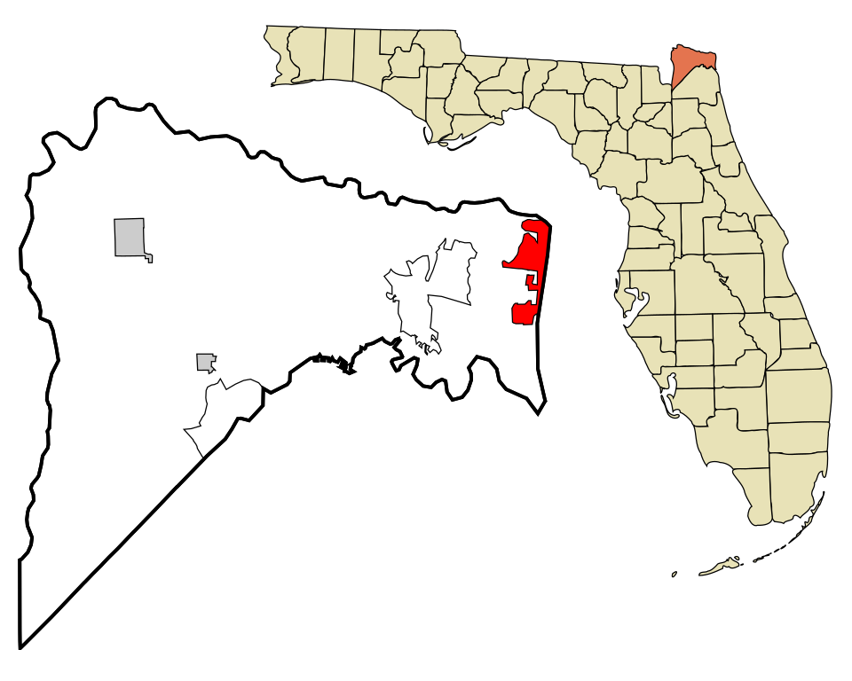 Locator map of Fernandina Beach