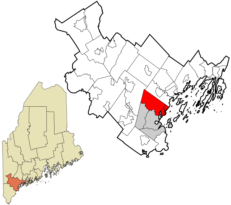Locator map of Falmouth