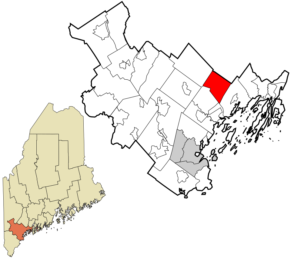 Locator map of Pownal