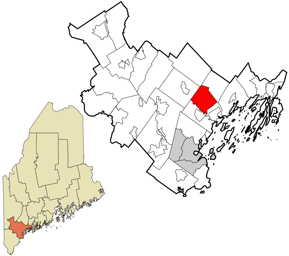 Locator map of North Yarmouth