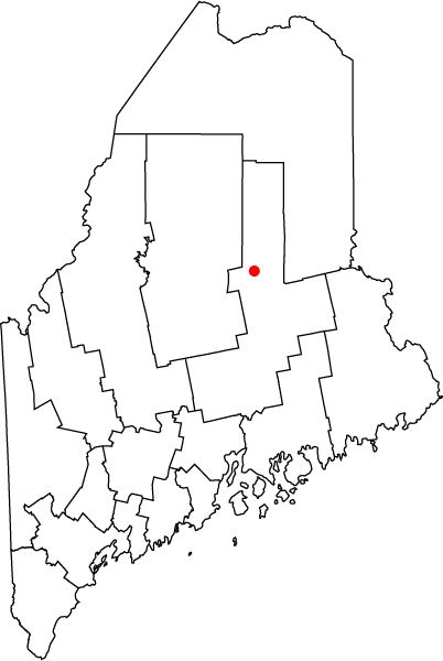 Locator map of Millinocket