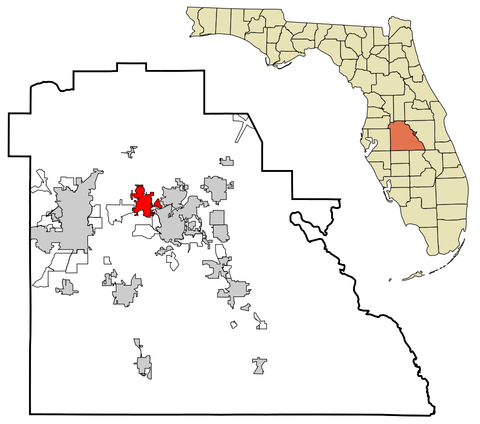 Locator map of Auburndale