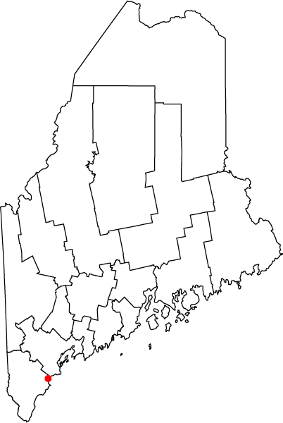 Locator map of Old Orchard Beach