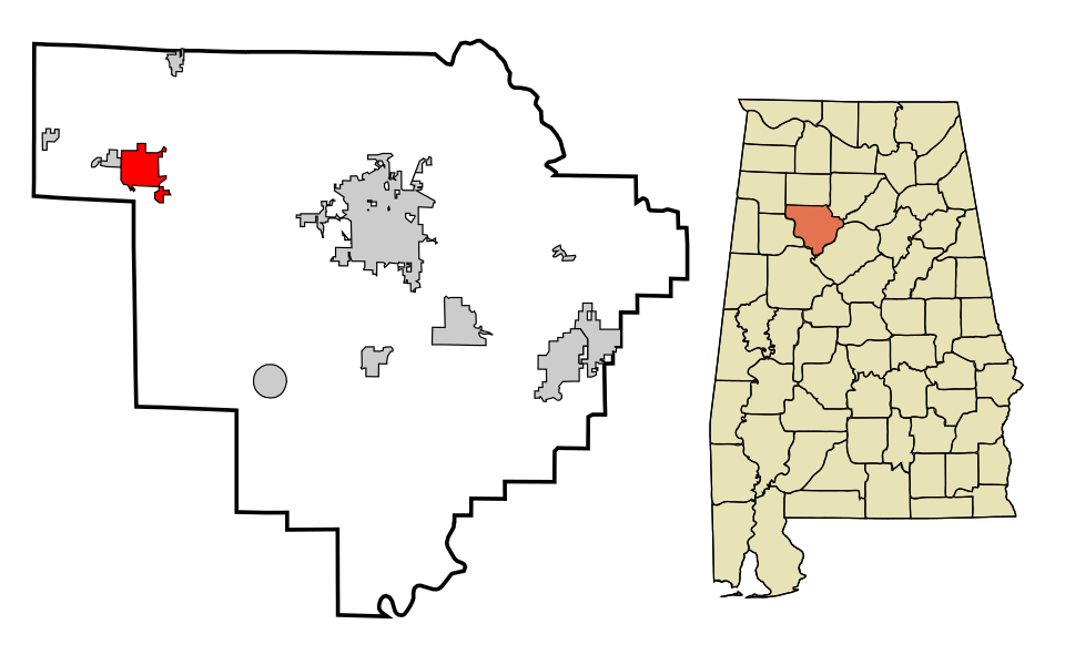 Locator map of Carbon Hill