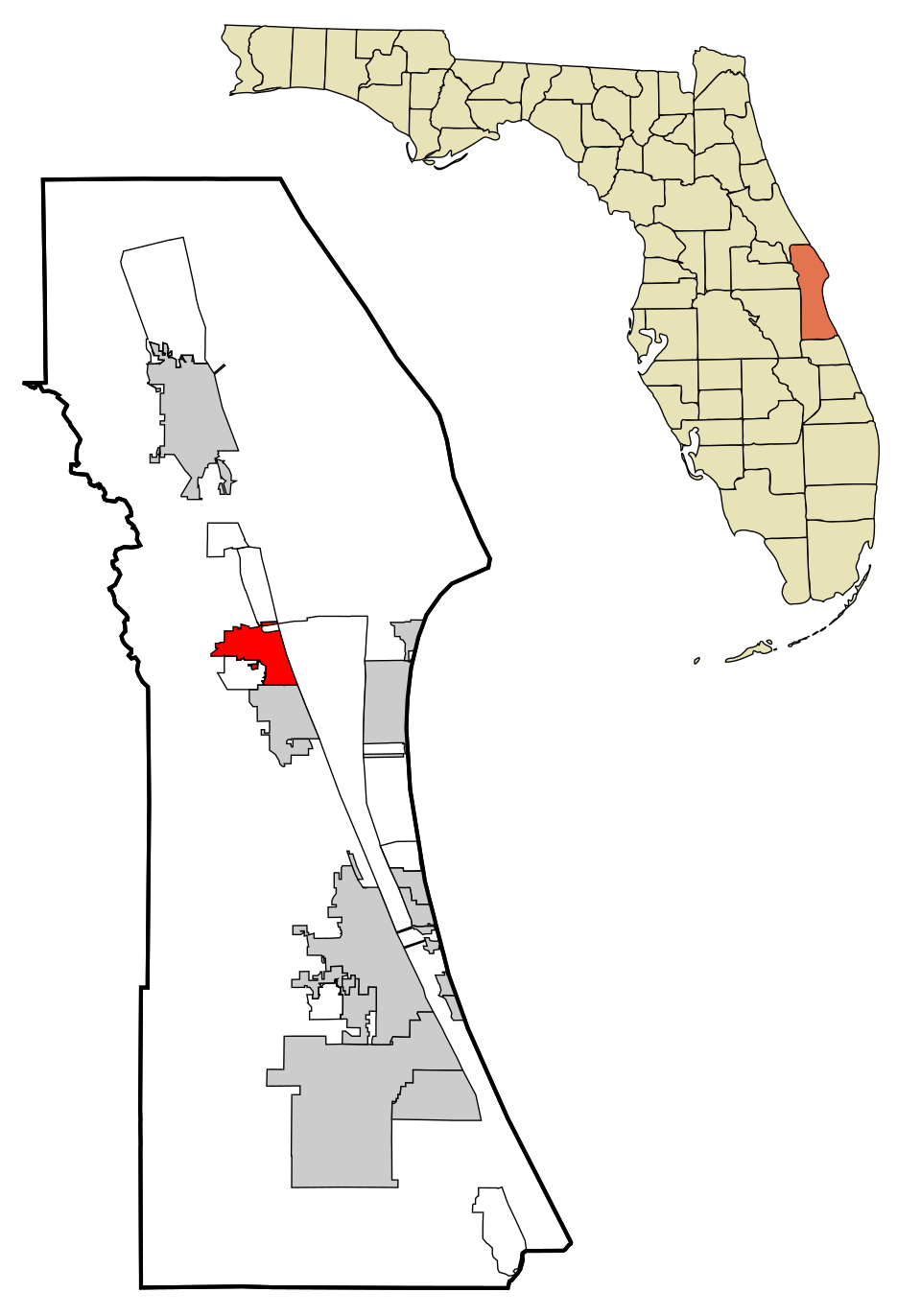 Locator map of Cocoa