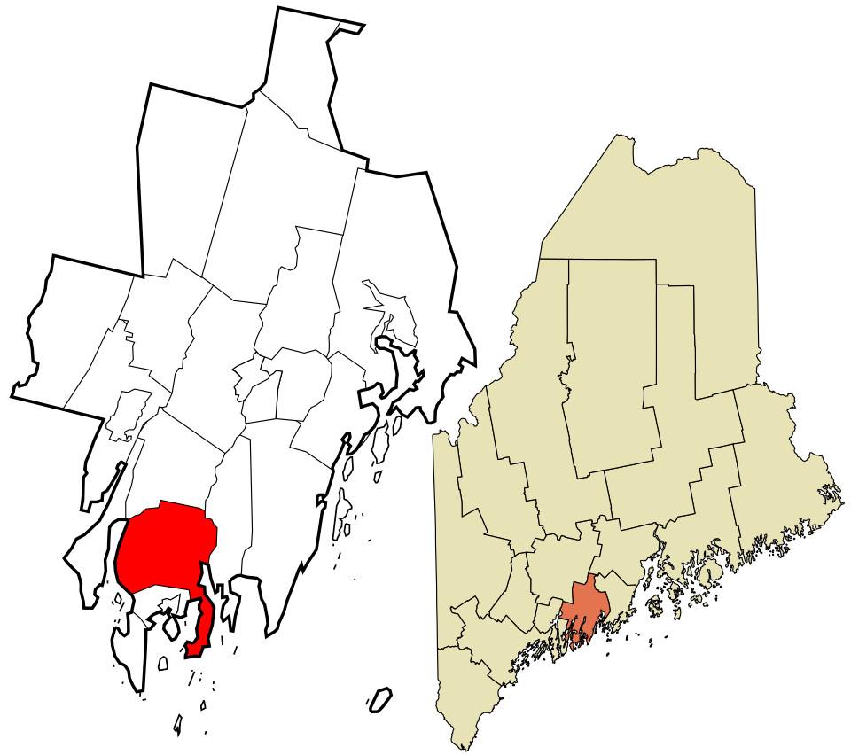 Locator map of Boothbay