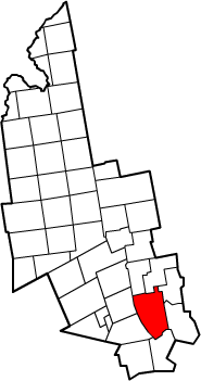 Locator map of Farmington